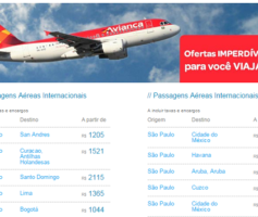 Promoções de Passagens Aereas Avianca – Vôos Internacionais Baratos